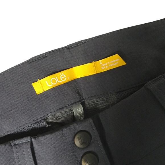 Lole Wicking Travel Pants UPF Protection Dark Grey Mid Rise Straight Leg Women 4 - Picture 3 of 14